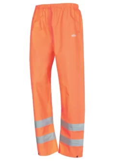 Surpantalon Haute Visibilité à Taille élastique Site Huske Orange Taille XXL, Tour De Taille 28", Longueur De Jambe 47"
