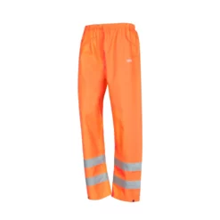 Surpantalon Haute Visibilité à Taille élastique Site Huske Orange Taille L, Tour De Taille 26", Longueur De Jambe 44"