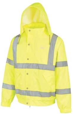 Blouson Aviateur Haute Visibilité Site Battell Jaune Taille XL, Tour De Poitrine 54"
