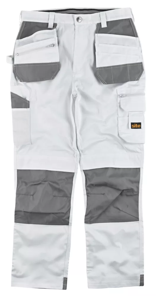 Pantalon De Travail Site Jackal Blanc / Gris, Tour De Taille 32" Et Longueur De Jambe 32" 1 Pantalon De Travail Site Jackal Blanc / Gris, Tour De Taille 32" Et Longueur De Jambe 32"